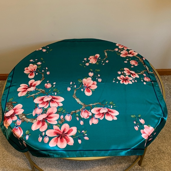 Elegant Floral Scarf Square Floral Scarf - Picture 11 of 16